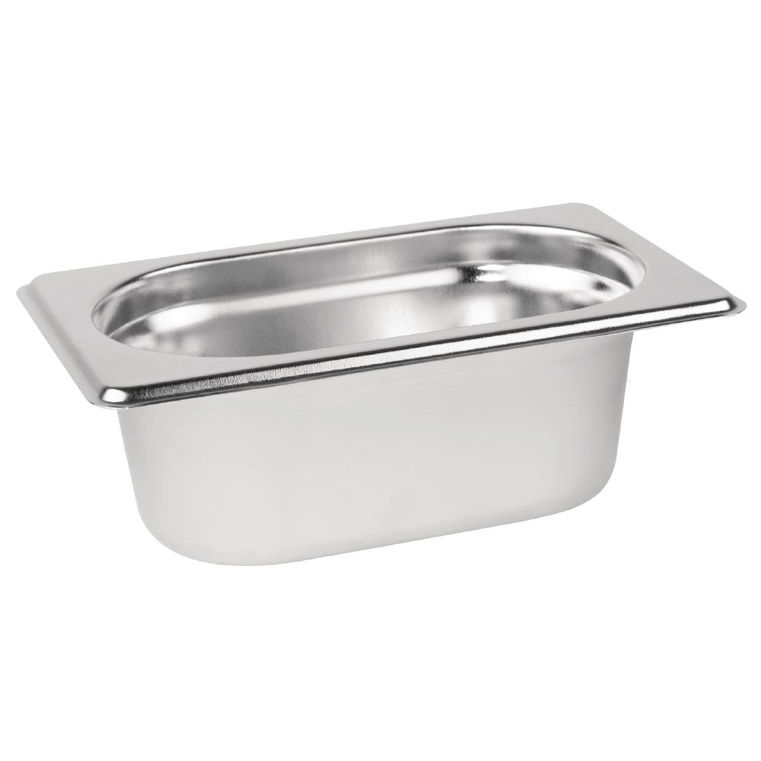 Ǔ Vogue Stainless Steel 1/9 Gastronorm Tray 65mm
